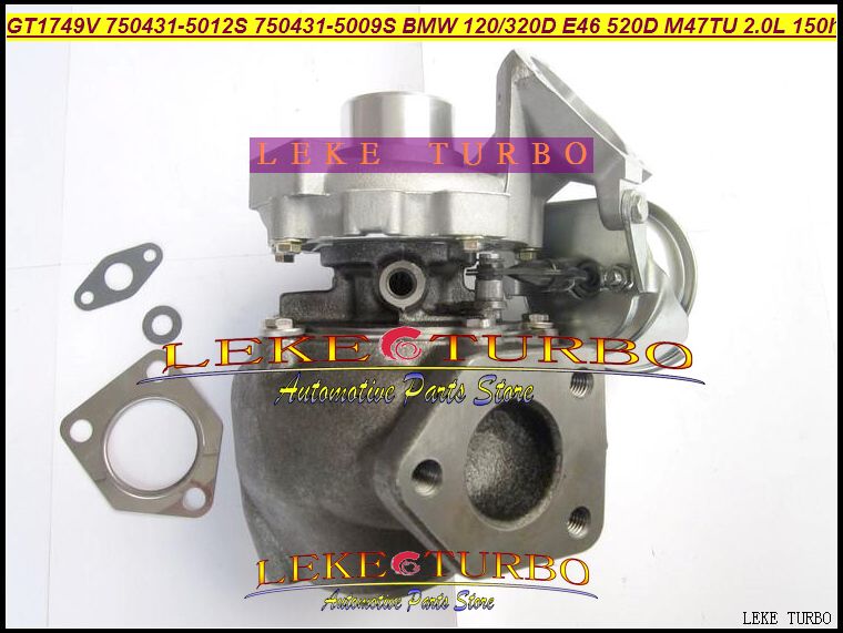 Toptan Yeni GT1749V 750431-5012S 750431 Türbin Turbo Turboşarj BMW 120D 320D E46 520D Motor M47TU 2.0L 150HP