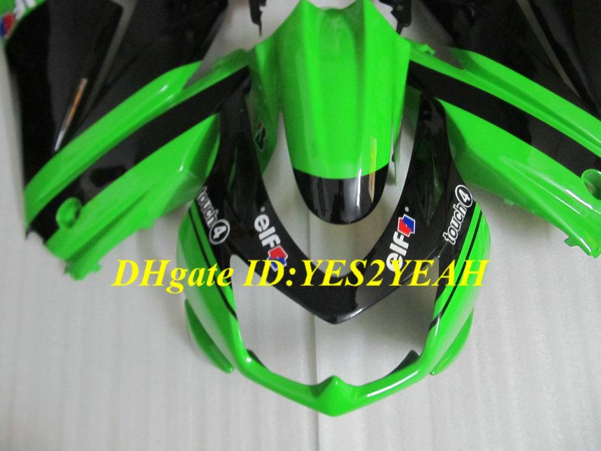 Injectie Keuken Body Kit voor Kawasaki Ninja ZX250R ZX 250R 2008 2012 EX250 08 09 10 12 GROENE BLACK VERICHTINGEN CANDWORK KH97