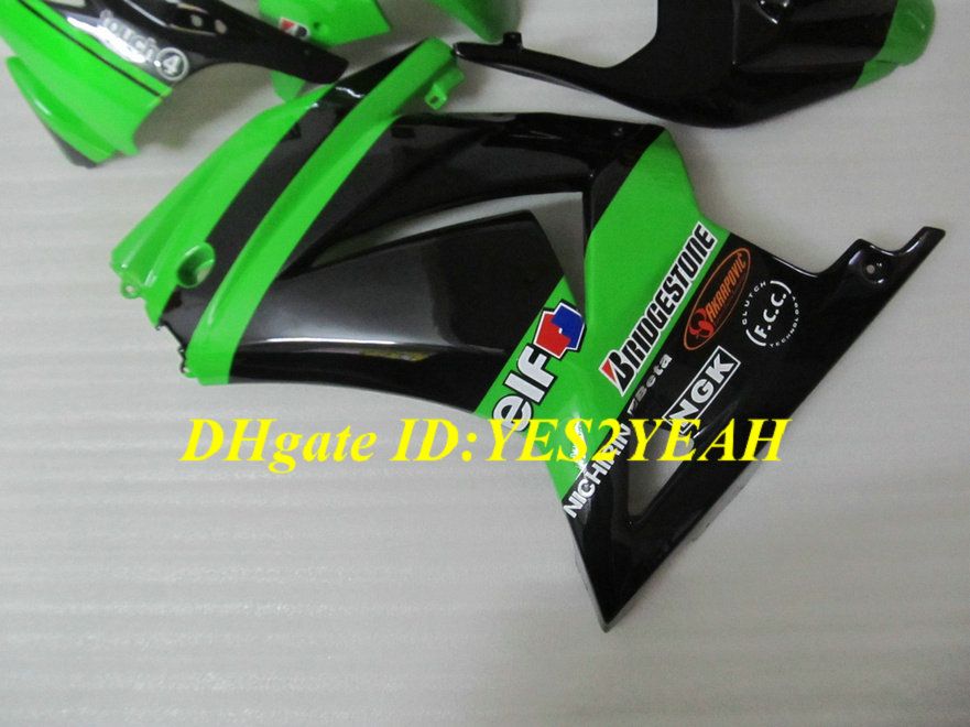 Injection Fairing body kit for KAWASAKI Ninja ZX250R ZX 250R 2008 2012 EX250 08 09 10 12 green black Fairings bodywork KH97