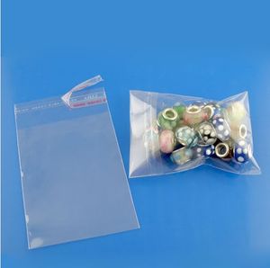 mic nuovo 200 pz trasparente sigillo autoadesivo sacchetti di plastica 7x12 cm confezione di gioielli fai da te display vendita calda