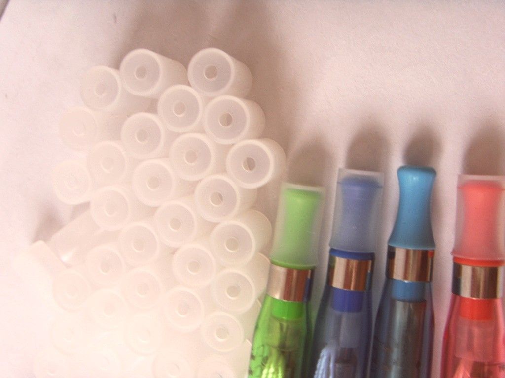 Disposable E Cigarette CE4 Clear Color Soft Atomizer Test Tips Rubber