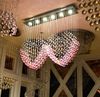 heart crystal light chandeliers