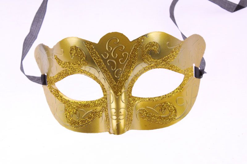 Promoção de venda de máscara de festa com glitter dourado máscara veneziana unissex brilho máscara máscara veneziana máscaras de carnaval máscaras de Halloween