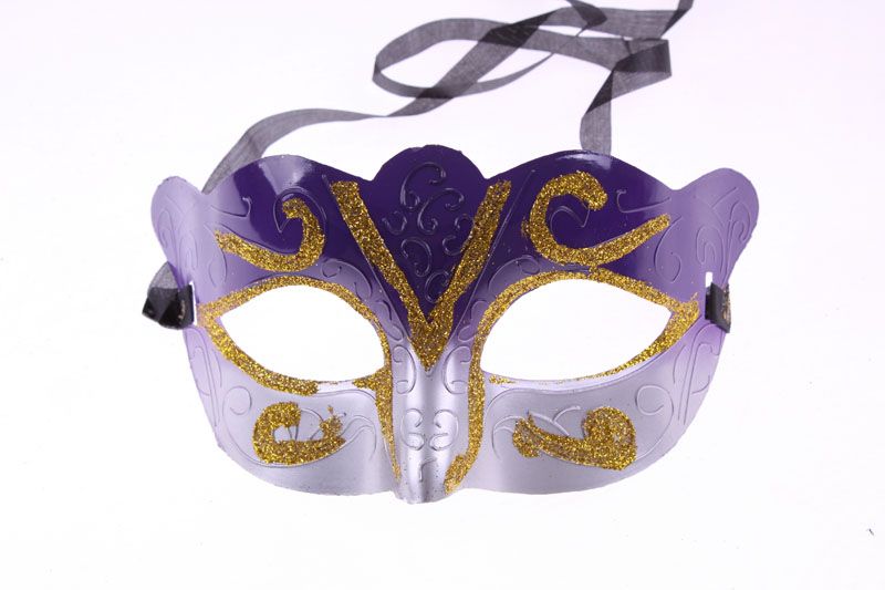 Kampanjsäljande festmask med guldglittermask Venetiansk Unisex Sparkle Masquerade Venetiansk Mask Mardi Gras Masker Maskerad Halloween