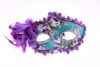 Maschere mascherate da maschera veneziana sexy di Hallowmas da donna con eyeliner in piume di fiori di pizzo e maschera di strass per maschera da ballo