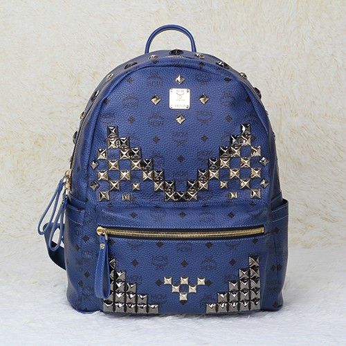 dark blue mcm bag