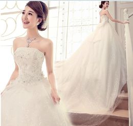 New Sexy Sweetheart Beading Lace up Cathedral Train Wedding dress/Ball Gown Wedding Dresses