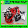 2GiftStank Body All Black for Yamaha YZF600R 1996 1997 1998 1999 2000 Thundercat YZF 600R 2004 2005 2006 2007 Billd Flat Fairings