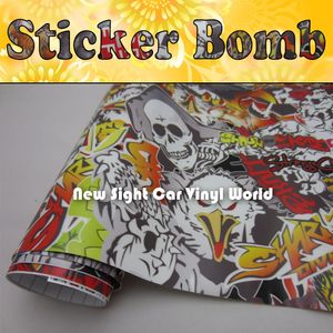 Bomba Bandajı toptan satış-Şaşırtıcı bir stil Aminal Sticker Bomba Vinil Hava M Uzunluğu Araba Sarma için Boyutu M Rulo