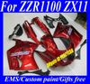 Kit corpo carenagem para KAWASAKI Ninja ZZR1100 93 94 00 01 03 ZX11 1993 2001 2003 ZZR1100D ZX11 Motocicleta Carenagem Carroçaria + presentes ZD41
