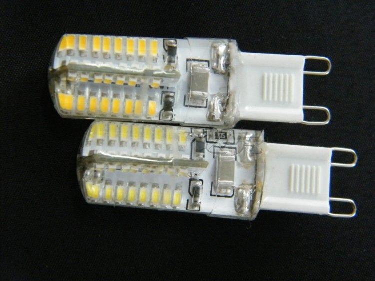 G9 G4 3W LED Bulb Crystal chandelier lamp 3014 SMD 64 LEDs AC 110V-130V AC 220v-240V 360 Beam Angle Lights DHL Ship