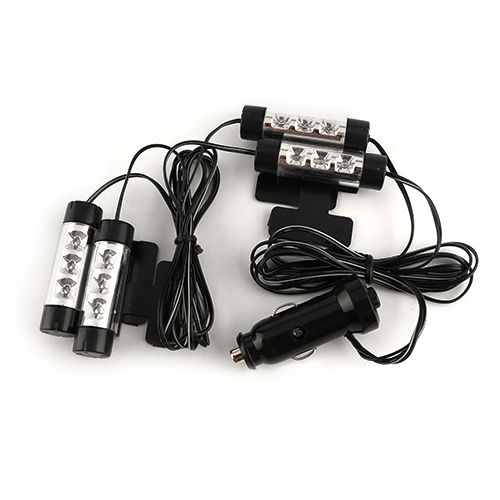 멋진 패션 4x 3LED 블루 차 충전 인테리어 조명 4in1 12V 글로우 장식 대기 램프, 무료 배송!