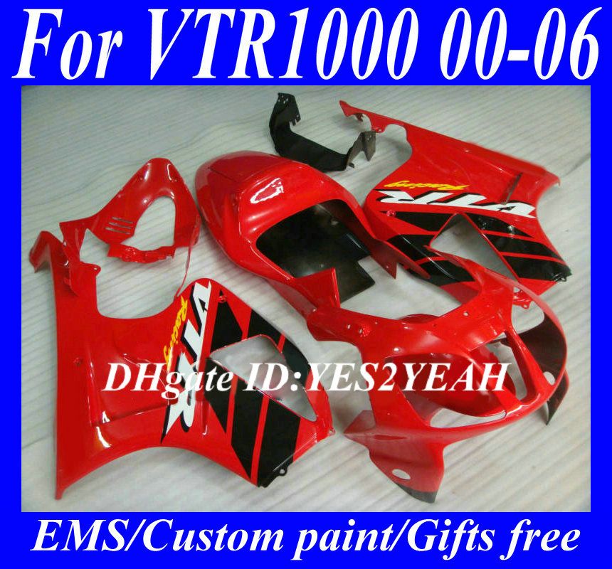 Motorcykel Fairing Body Kit för Honda VTR1000 SP1 RC51 2000 2003 2006 VTR 1000 01 02 03 05 06 Fairings Bodywork HX93