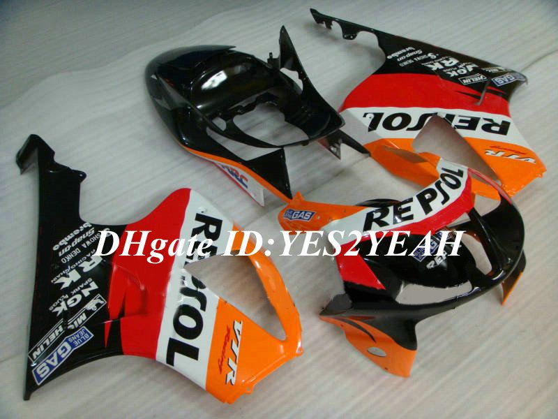 Kit de Carenagem de motocicleta para Honda VFR1000RR 00 01 04 06 VFR 1000 SP1 2000 2006 ABS Vermelho laranja preto Carimbos conjunto + Presentes HW11