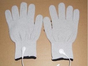 Silverledande handskar för användning med akupunktur Emstens Machine Electronic Stimulators Massage Elektrodulover med kabel 21064140