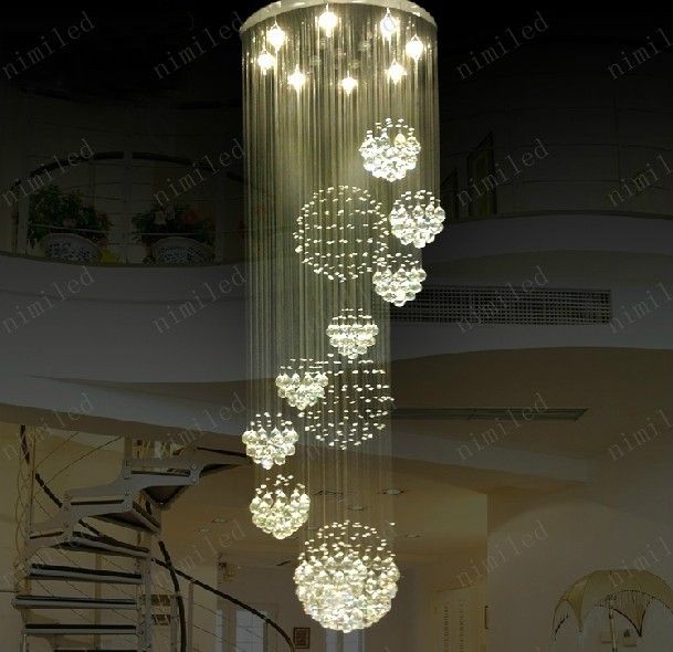 Nimi115 Dia 80cm/100cm/120cm LED Crystal Light Spiral 