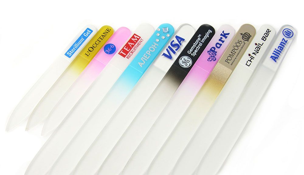 Promo Nail Files Glass Crystal File Imprinted With Your Brand Or