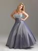 Aline strapless beaded plus size corset back evening prom dresses gowns elastic satin9309617