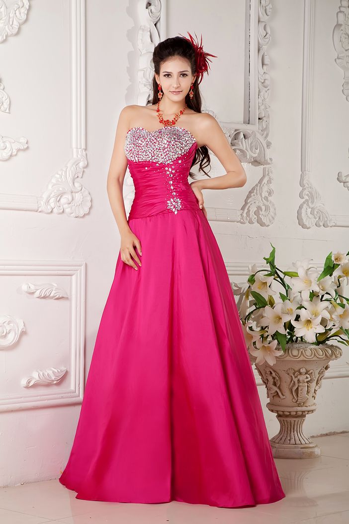 A-line strapless beaded plus size corset back evening prom dresses gowns taffeta