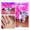 Hot Luxury 3 CT 14K white gold plated engagement ring,fine jewelry simulate diamond wedding ring for women,Luxury quality
