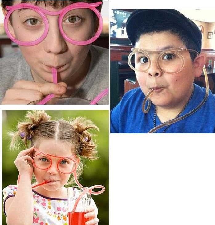 Silly Straw Glasses Novelty Drinking Straw, Drinking Glasses Drinking