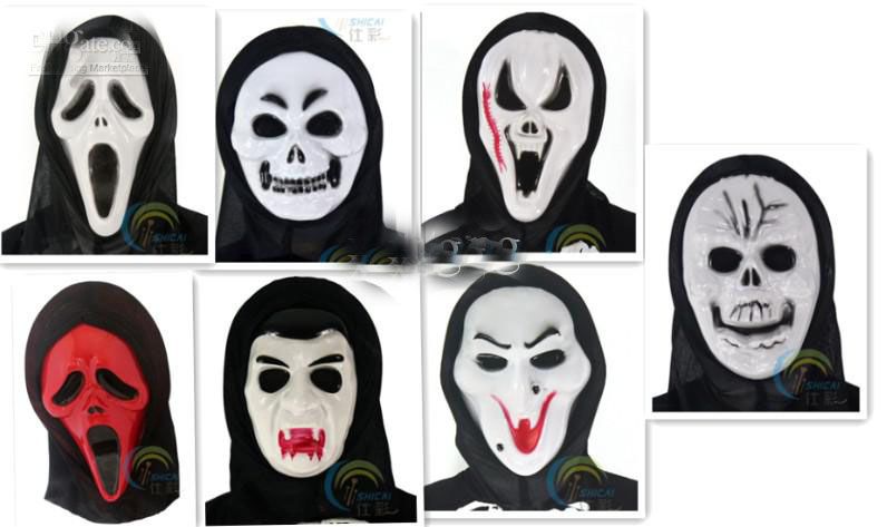 Halloween Spoof Scary Face Masks Zombies, Screaming Mask Bnmhjk Online ...