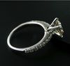 럭셔리 링 1.15 CT 14K 화이트 골드 여성 다이아몬드 약혼 반지를 시뮬레이션 링 결혼 쥬얼리 여성 결혼 반지 도금