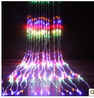 LED مصابيح عيد الميلاد المزخرفة سلسلة من أضواء العطلات نافذة KTV 3M *3M 336 LED ماء ستارة ضوء
