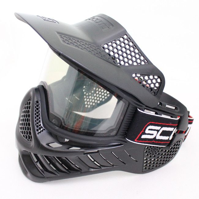 Drss Safty Airsoft Paintball Tactical máscara facial com óculos de estilo preto segundo BK