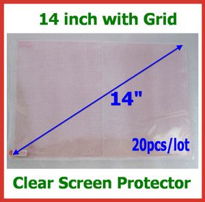 20pcs Crystal LCD Screen Protector with Grid 14 inch Size 310x175mm No Retail Package for Laptops Notebook Protective Film Wholesale