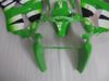 Einspritzverkleidungen für KAWASAKI Ninja 2000 2001 2002 ZX-6R ZX6R 636 ZX 6R 00 01 02 Grün-weißes Verkleidungsset KC34