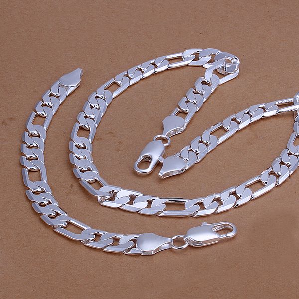 Wholesale - lowest price Christmas gift 925 Sterling Silver Fashion Necklace+Earrings set QS053