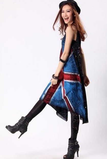 Top Jumper Dress HipHop Punk Rock 