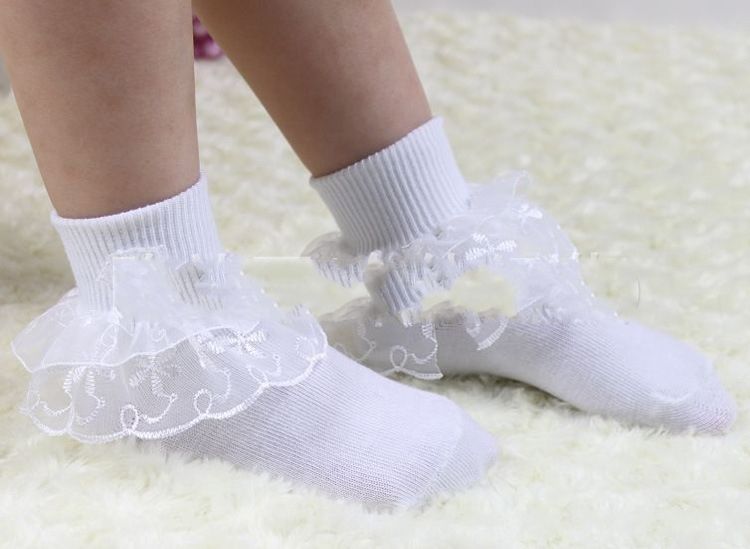 baby girl white lace socks