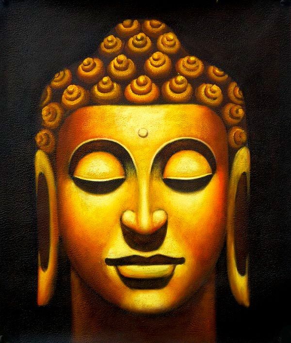 2019 Modern Buddha Oil Painting Home Wall Decor Art Abstract Canvas