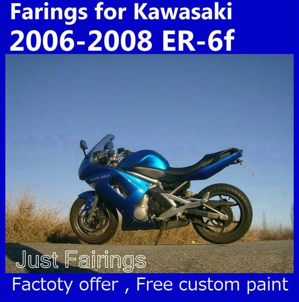 

7 подарков синий обтекатель набор для Kawasaki Ninja 650r ER-6f 2006 2007 2008 обтекатели комплекты