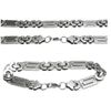 New style 316L Stainless Steel Silver flat byzantine Chain Necklace & Bracelet Jewelry Set for Men's jewelry