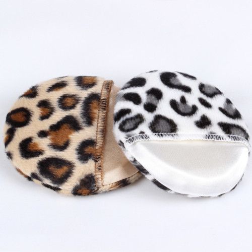 Cosmetic Puff Makeup Tools Face and Body Powder Puff Black Brown leopard Powder Puffs 80mm