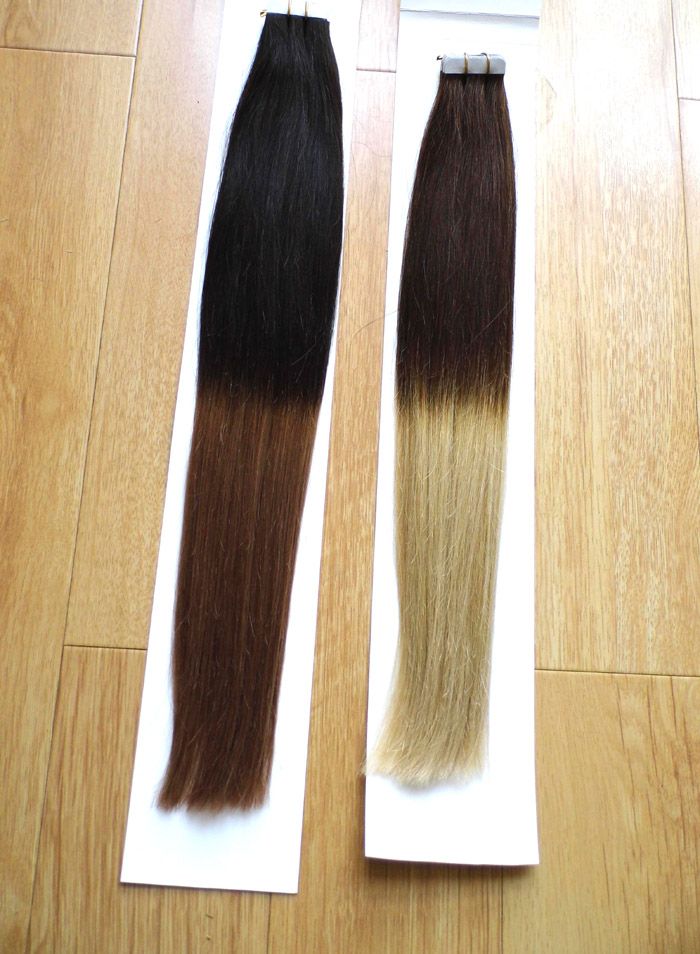 Miracle 18inch 20inch 100g Indian Glue Skin Pu Tape In Ombre Two