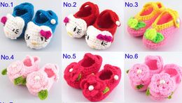 Handmade baby Crochet shoes baby shoes baby toddler shoes children's knitted shoes super Meng! 14 style choice! 10pairs