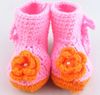 100 pares 2013 novo handmade crochet bebê flor shoes crianças malha sapatos calçados para bebês booties infantis 14Style