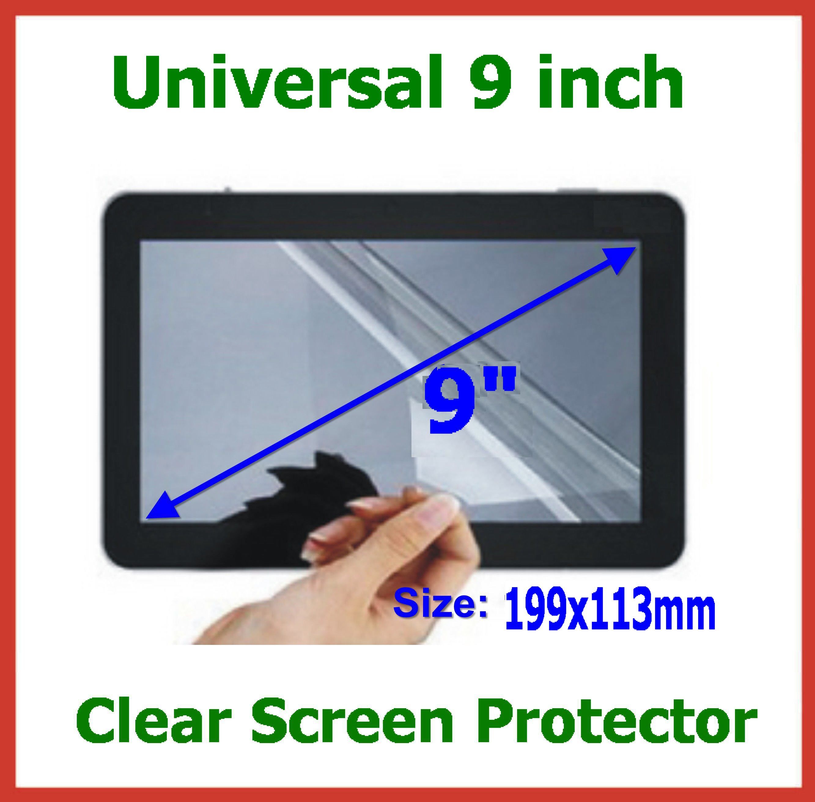 20pcs Universal LCD Screen Protector Protective Film 9 inch NOT Full-Screen Size 199x113mm for Tablet PC GPS Mobile Phone