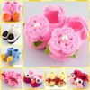 100pairs 2013 new handmade crochet baby flower shoes kids knit shoes footwear for babies Infant booties 14Style