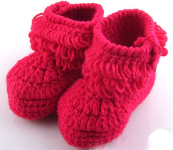 2016 New Pnit Botki Crochet Baby Botki 0-12 M Boddler Buty zimowe Buty śniegu 6 Kolory 6 par / partia