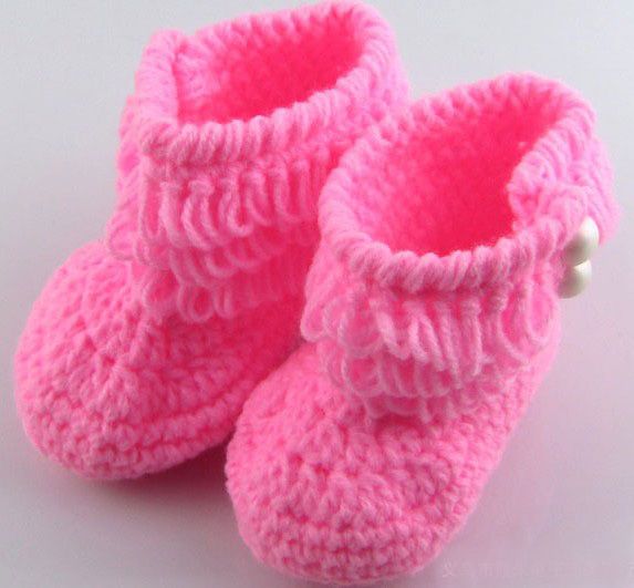 2016 new knit boots crochet baby booties 0-12 M toddler shoes winter snow boots 