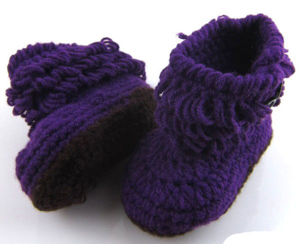 2016 nya stickade stövlar hakade baby booties 0-12 m toddler skor vinter snö stövlar 6 färger 6 par / mycket