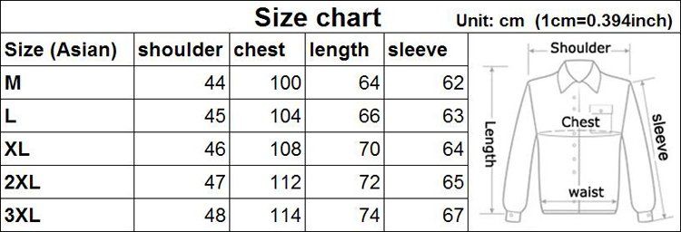 Asian Hoodie Size Chart