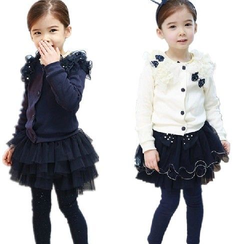 

Girls bow Coats autumn lace new style tops Cardigan Children's Clothing, Pink