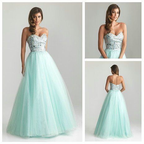 Youthful And Exuberant Design A Line Tulle Long Prom Dress 2013 Blue ...