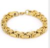 18k vergulde byzantijnse ketting rvs armband voor heren coole sieraden gratis schip. Goede kwaliteit 8mm * 22cm